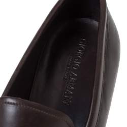 Giorgio Armani Brown Leather Loafers Size 42