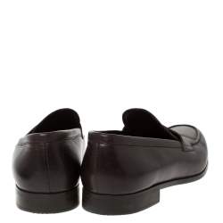 Giorgio Armani Brown Leather Loafers Size 42