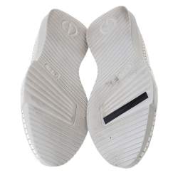 Pre Owned Giorgio Armani White Canvas Platform Slip On Loafers Size 41