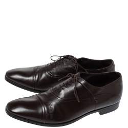 Giorgio Armani Brown Leather Classic Oxfords Size 42
