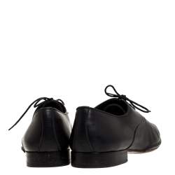 Giorgio Armani Black Leather Lace Up Oxford Size 44