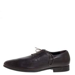 Giorgio Armani Dark Brown Leather Classic Oxfords Size 46