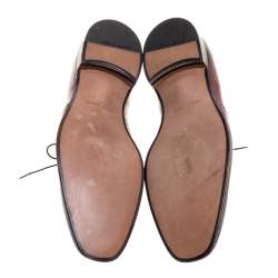 Giorgio Armani Brown Brogue Leather Lace Up Derby Size 45