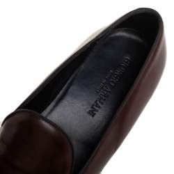 Giorgio Armani Brown Leather Slip On Espadrilles Size 42.5