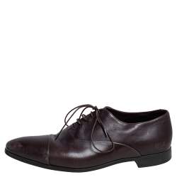 Giorgio Armani Brown Leather Oxfords Size 40.5