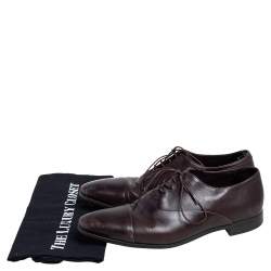 Giorgio Armani Brown Leather Oxfords Size 40.5