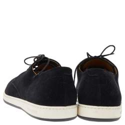 Giorgio Armani Black Suede Slip On Sneakers Size 41