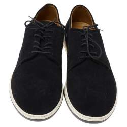 Giorgio Armani Black Suede Slip On Sneakers Size 41