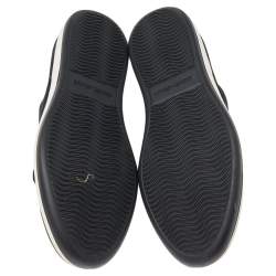 Giorgio Armani Black Suede Slip On Sneakers Size 41