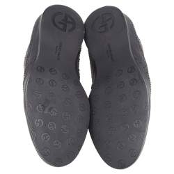 Pre Owned Giorgio Armani Black Brogue Leather Lace Up Derby Size 44