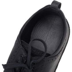 Pre Owned Giorgio Armani Black Brogue Leather Lace Up Derby Size 44