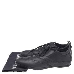 Pre Owned Giorgio Armani Black Brogue Leather Lace Up Derby Size 44
