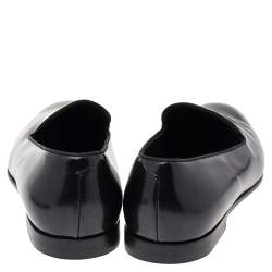 Giorgio Armani Black Patent Leather Smoking Loafers Size 43