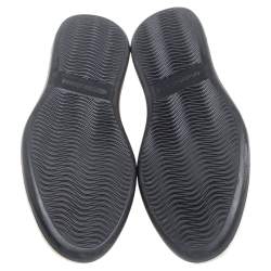 Giorgio Armani Black Croc Embossed Leather Slip On Sneakers Size 41