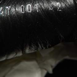 Pre Owned Giorgio Armani Black Leather High Top Derby Sneakers Size 42