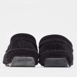 Giorgio Armani Black Suede Slip On Loafers Size 40