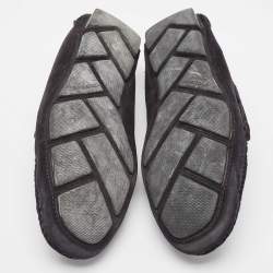 Giorgio Armani Black Suede Slip On Loafers Size 40