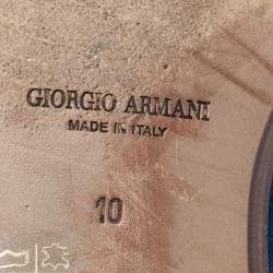 Giorgio Armani Blue Suede Penny Slip On Loafers Size 43