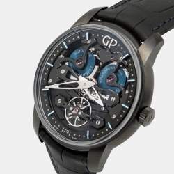 Girard-Perregaux Black Skeleton Titanium Alligator Leather Neo Bridges Earth To Sky Edition 8400-21-632-BH6A Men's Wristwatch 45 mm