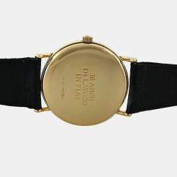 Pre Owned Girard Perregaux 30 Anni Fiat 47990 Automatic White 18k Yellow Gold Men's Wristwatch 34 mm