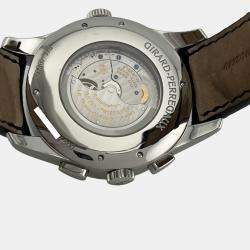 Pre Owned Girard Perregaux WW.TC Financial 49805 Automatic Whie Stainless Steel Men's Wristwatch 43 mm