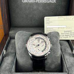 Pre Owned Girard Perregaux WW.TC Financial 49805 Automatic Whie Stainless Steel Men's Wristwatch 43 mm