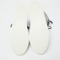 Pre Owned حذاء رياضي جوسيبي زانوتي جلد ثعبان متعدد الألوان بسلسلة مزدوجة عنق مرتفع مقاس 41.5