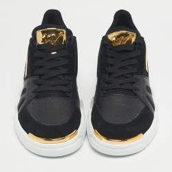 Pre Owned Giuseppe Zanotti Black Leather and Mesh Talon Sneakers Size 45