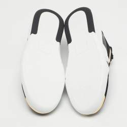 Pre Owned Giuseppe Zanotti Black Leather and Mesh Talon Sneakers Size 45