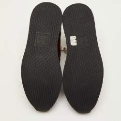 مملوكة مسبقًا Giuseppe Zanotti Jimy Size 42 Brown Croc Embossed Leather and Suede Low Top Sneakers