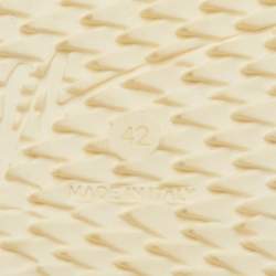 مملوكة مسبقًا Giuseppe Zanotti Urchin Size 42 Off White Leather and Mesh Low Top Sneakers