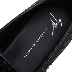 Pre Owned Giuseppe Zanotti Black Studded Rubber Slip On Sneakers Size 44