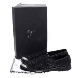 Pre Owned Giuseppe Zanotti Black Studded Rubber Slip On Sneakers Size 44