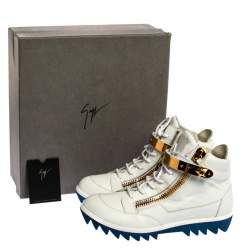 Pre Owned Giuseppe Zanotti White Leather Birel Vague High Top Sneakers Size 41