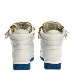 Pre Owned Giuseppe Zanotti White Leather Birel Vague High Top Sneakers Size 41