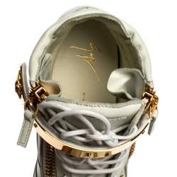 Pre Owned Giuseppe Zanotti White Leather Birel Vague High Top Sneakers Size 41