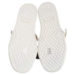 Pre Owned Giuseppe Zanotti White Croc Embossed Leather Coby High Top Sneakers Size 45
