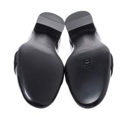 Giuseppe Zanotti Black Patent Leather Cummerbund Slip On Loafers Size 44