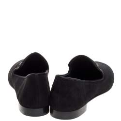 Pre Owned Giuseppe Zanotti Black Suede Kevin Smoking Slippers Size 44