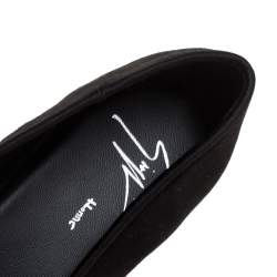 Pre Owned Giuseppe Zanotti Black Suede Kevin Smoking Slippers Size 44