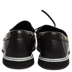 Pre Owned Giuseppe Zanotti Black Leather Bow Slip On Sneakers Size 44