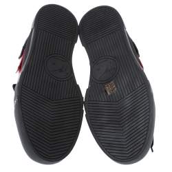 Pre Owned Giuseppe Zanotti Tri Color Canvas and Leather High Top Sneakers Size 45