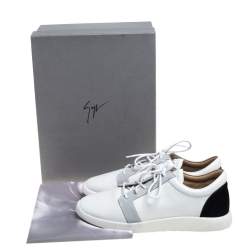 Pre Owned Giuseppe Zanotti Three Tone Color Leather Lace Up G Runner Sneaker Size 44