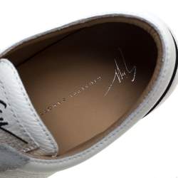 Pre Owned Giuseppe Zanotti Three Tone Color Leather Lace Up G Runner Sneaker Size 44