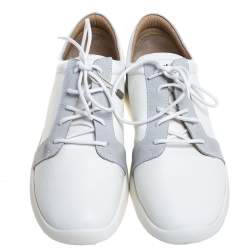 Pre Owned Giuseppe Zanotti Three Tone Color Leather Lace Up G Runner Sneaker Size 44