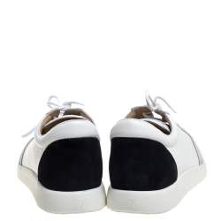 Pre Owned Giuseppe Zanotti Three Tone Color Leather Lace Up G Runner Sneaker Size 44