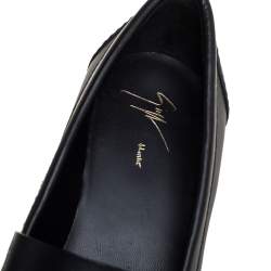 Pre Owned Giuseppe Zanotti Black Leather Slip On Loafers Size 44