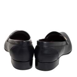 Pre Owned Giuseppe Zanotti Black Leather Slip On Loafers Size 44