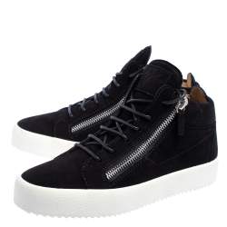 Pre Owned Giuseppe Zanotti Black Suede High Top Sneakers Size 40