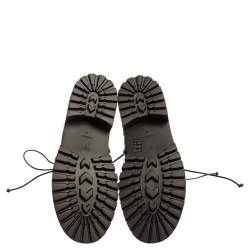 Pre Owned Giuseppe Zanotti Black Leather Kommando Combat Boots Size 40